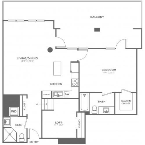 L2 | 1 bed 2 bath | from 1240 square feet