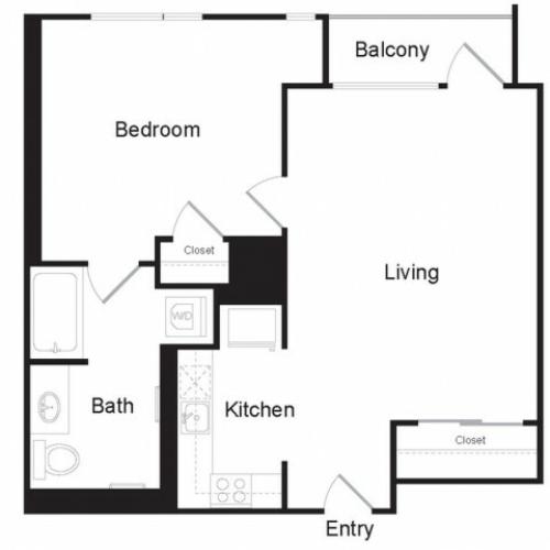 H1 | 1 bed 1 bath | from 644 square feet