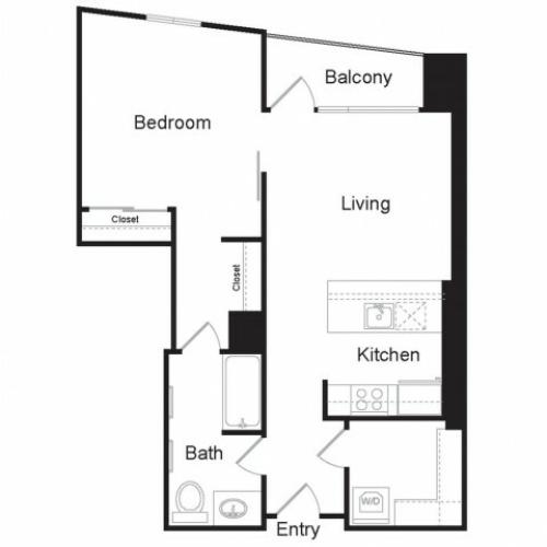 A2 | 1 bed 1 bath | from 747 square feet