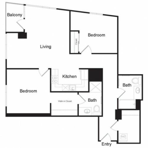 B3 | 2 bed 2 bath | from 1129 square feet