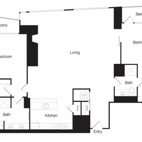 PH-2A | 2 bed 2 bath | from 1690 square feet