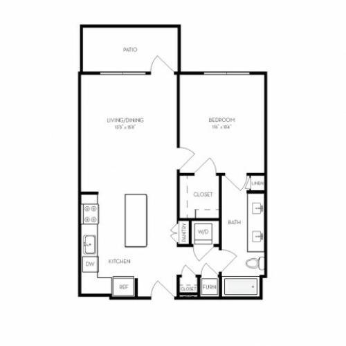 A4 | 1 bed 1 bath | from 745 square feet
