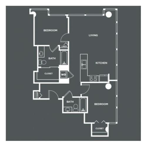 B6-R | 2 bed 2 bath | from 1034 square feet