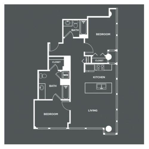 A2PH | 2 bed 2 bath | from 1000 square feet