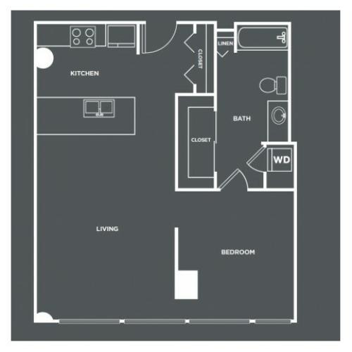 A19-R | 1 bed 1 bath | from 778 square feet
