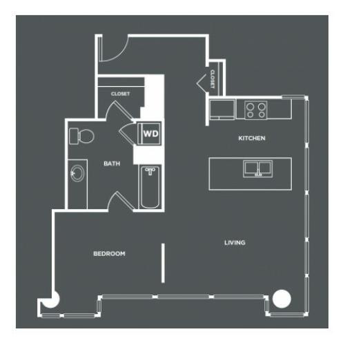 A16-R | 1 bed 1 bath | from 777 square feet