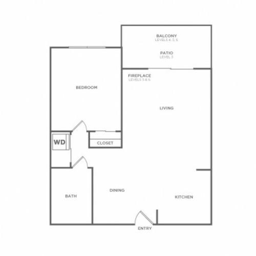 Plan B Plus | 1 bed 1 bath | from 722 square feet