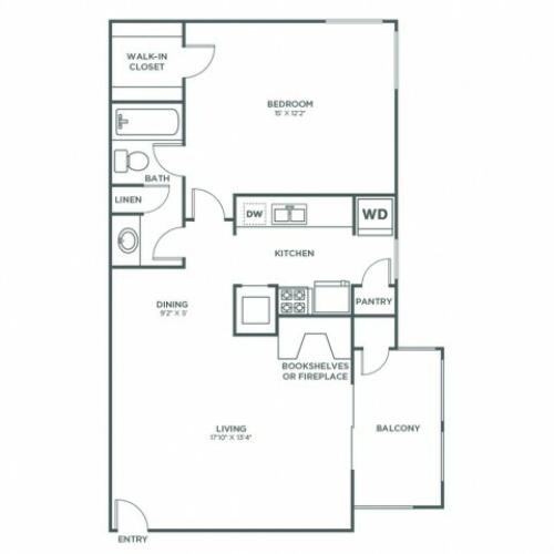Aspen | 1 bed 1 bath | from 706 square feet