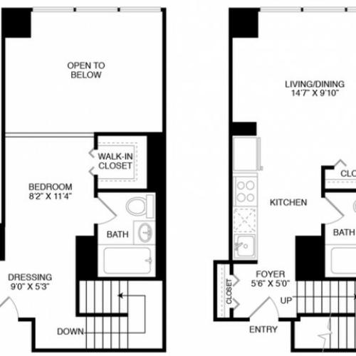 S4 | Studio1 bath | from 580 square feet