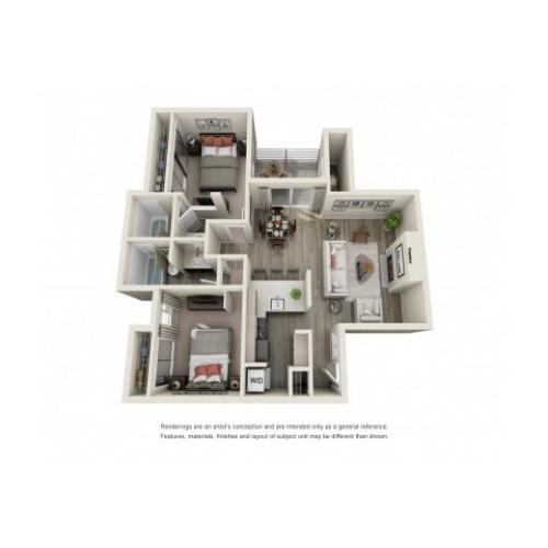 2x2 | 2 bed 2 bath | from 990 square feet