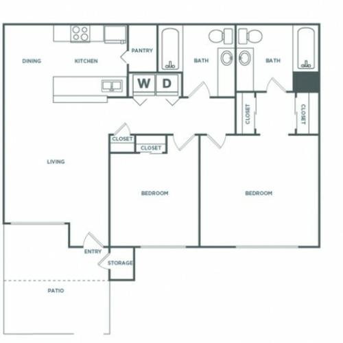 2x2 1141 | 2 bed 2 bath | from 1141 square feet