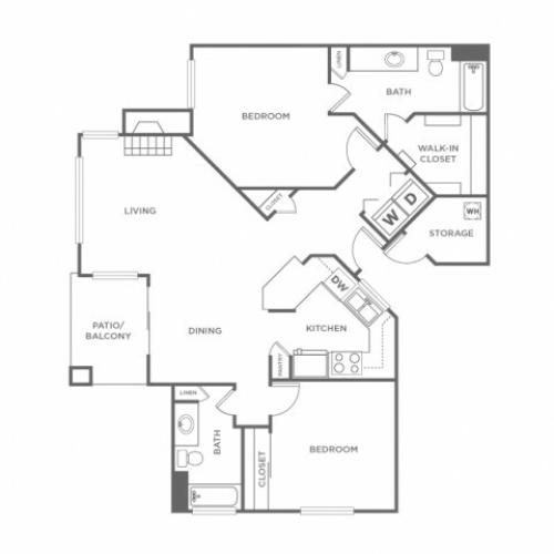 2CR | 2 bed 2 bath | from 1062 square feet