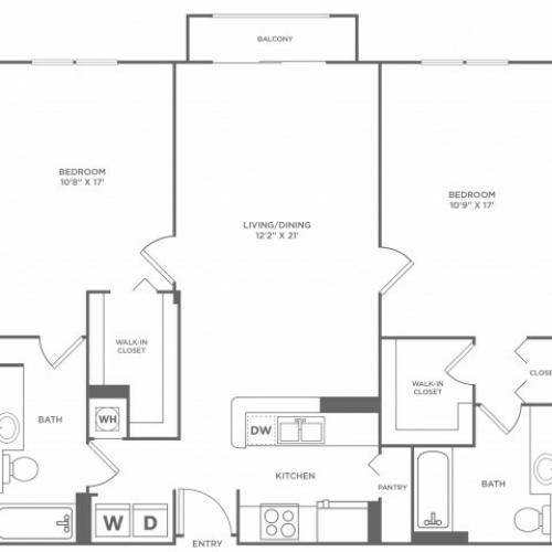 Sky - Platinum | 2 bed 2 bath | from 1239 square feet