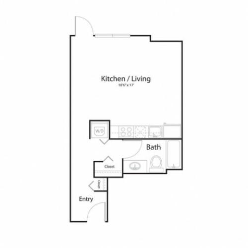0e1 | Studio1 bath | from 514 square feet