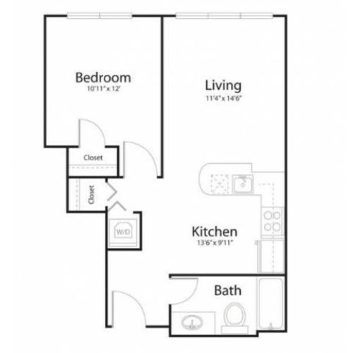 1u1 | 1 bed 1 bath | from 695 square feet