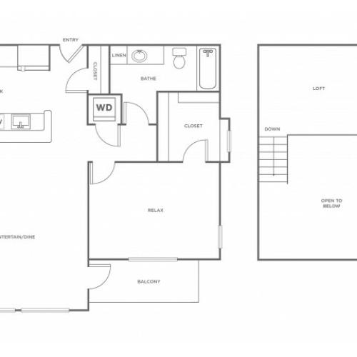 A1L | 1 bed 1 bath | from 937 square feet