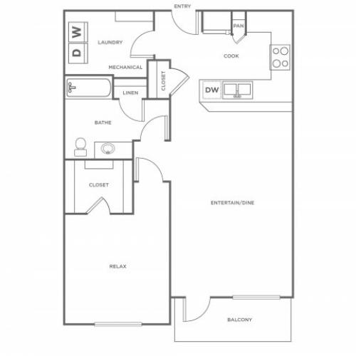 A3R | 1 bed 1 bath | from 852 square feet