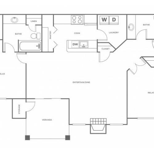 B2R | 2 bed 2 bath | from 1158 square feet