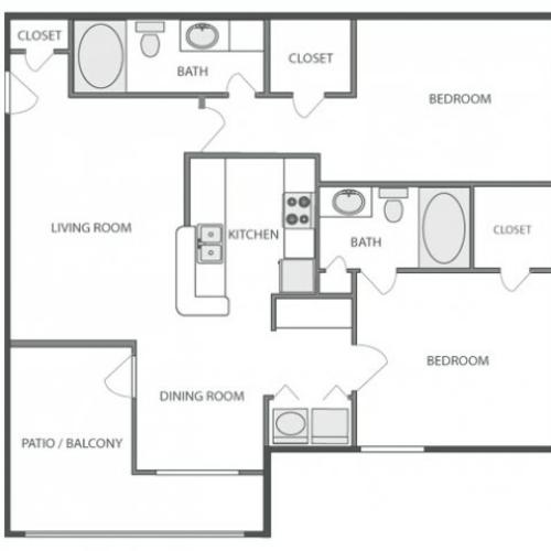 C4 - Classic | 2 bed 2 bath | from 1040 square feet