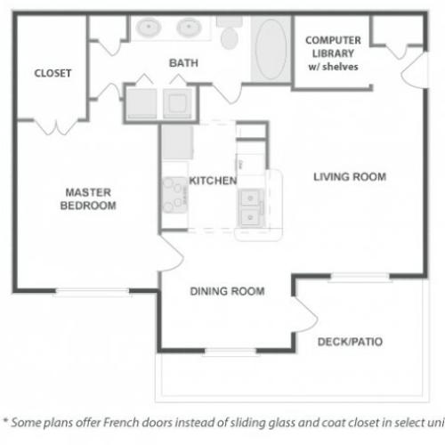 A4 - Tailored | 1 bed 1 bath | from 802 square feet