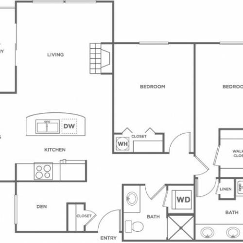 Orcas w/ Den-Classic | 2 bed 2 bath | from 1178 square feet