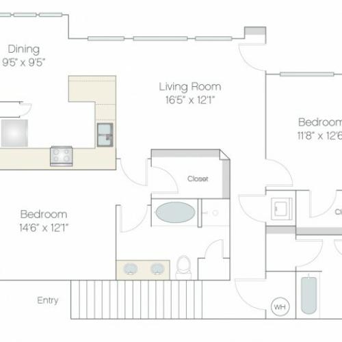BT1 | 2 bed 2 bath | from 1252 square feet