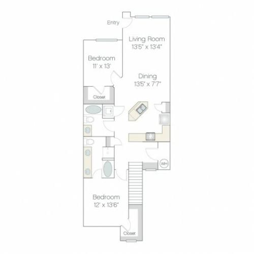BT3 | 2 bed 2 bath | from 1283 square feet