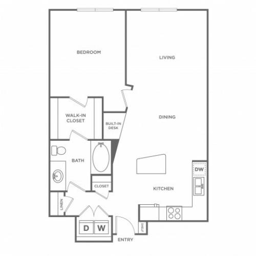 Crimson | 1 bed 1 bath | from 802 square feet