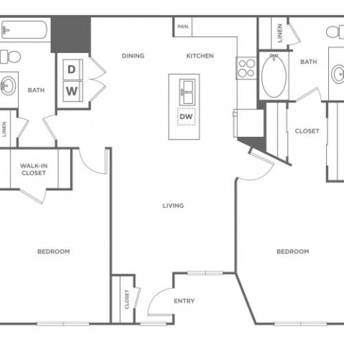 Lime | 2 bed 2 bath | from 1093 square feet