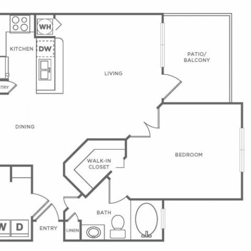 A2 Platinum | 1 bed 1 bath | from 840 square feet