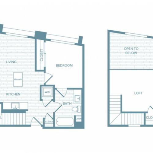 A05L | 1 bed 1 bath | from 788 square feet