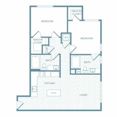 B05 | 2 bed 2 bath | from 1053 square feet