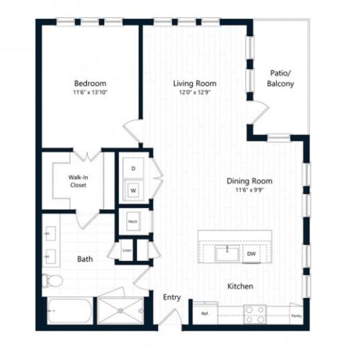 1L | 1 bed 1 bath | from 906 square feet