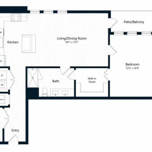 1M | 1 bed 1 bath | from 921 square feet