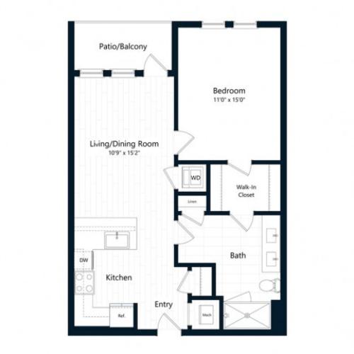 1F.2 | 1 bed 1 bath | from 715 square feet