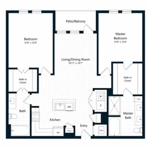 2C | 2 bed 2 bath | from 1173 square feet