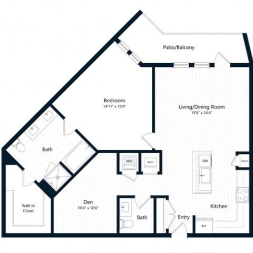 1Q.1 | 1 bed 1 bath | from 1068 square feet