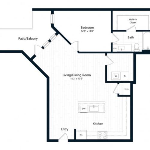 1R | 1 bed 1 bath | from 882 square feet