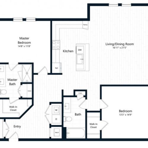 2J.1 | 2 bed 2 bath | from 1413 square feet