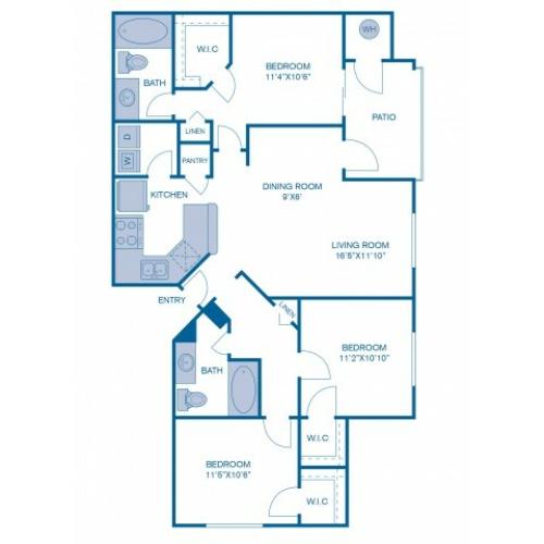 C1 | 3 bed 2 bath