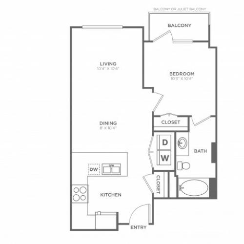 Ambience | 1 bed 1 bath | from 615 square feet