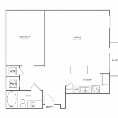 Studio (856 SF)