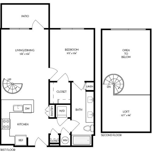 A3 | 1 bed 1 bath | from 839 square feet