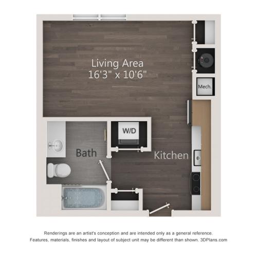 Studio (415 SF)