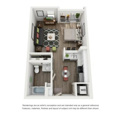 A2 | Studio1 bath | from 507 square feet