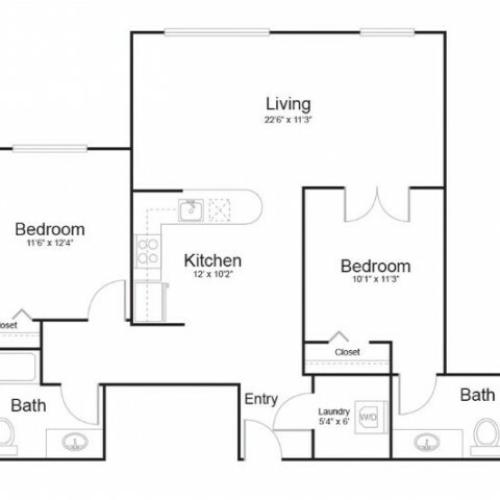 161 | 2 bed 2 bath | from 1024 square feet