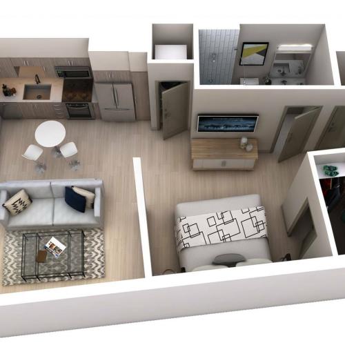 ST | Studio | 605 sq ft