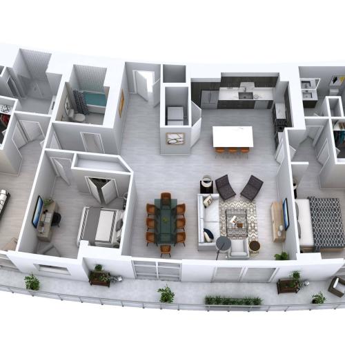 PH1 | 3 bed 3 bath | from 1782 square feet