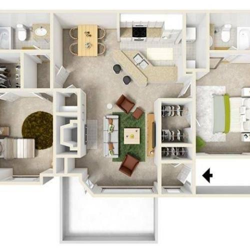 Sweetbriar | 2 bed 2 bath | 1150 sq ft