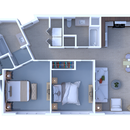B4: Two Bedroom | View 1